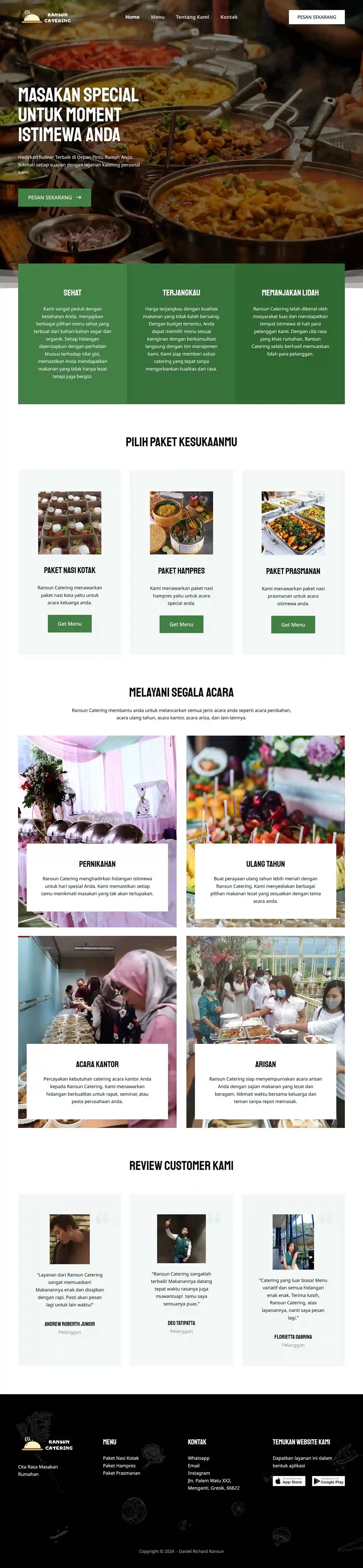 Contoh Website Catering Ransite